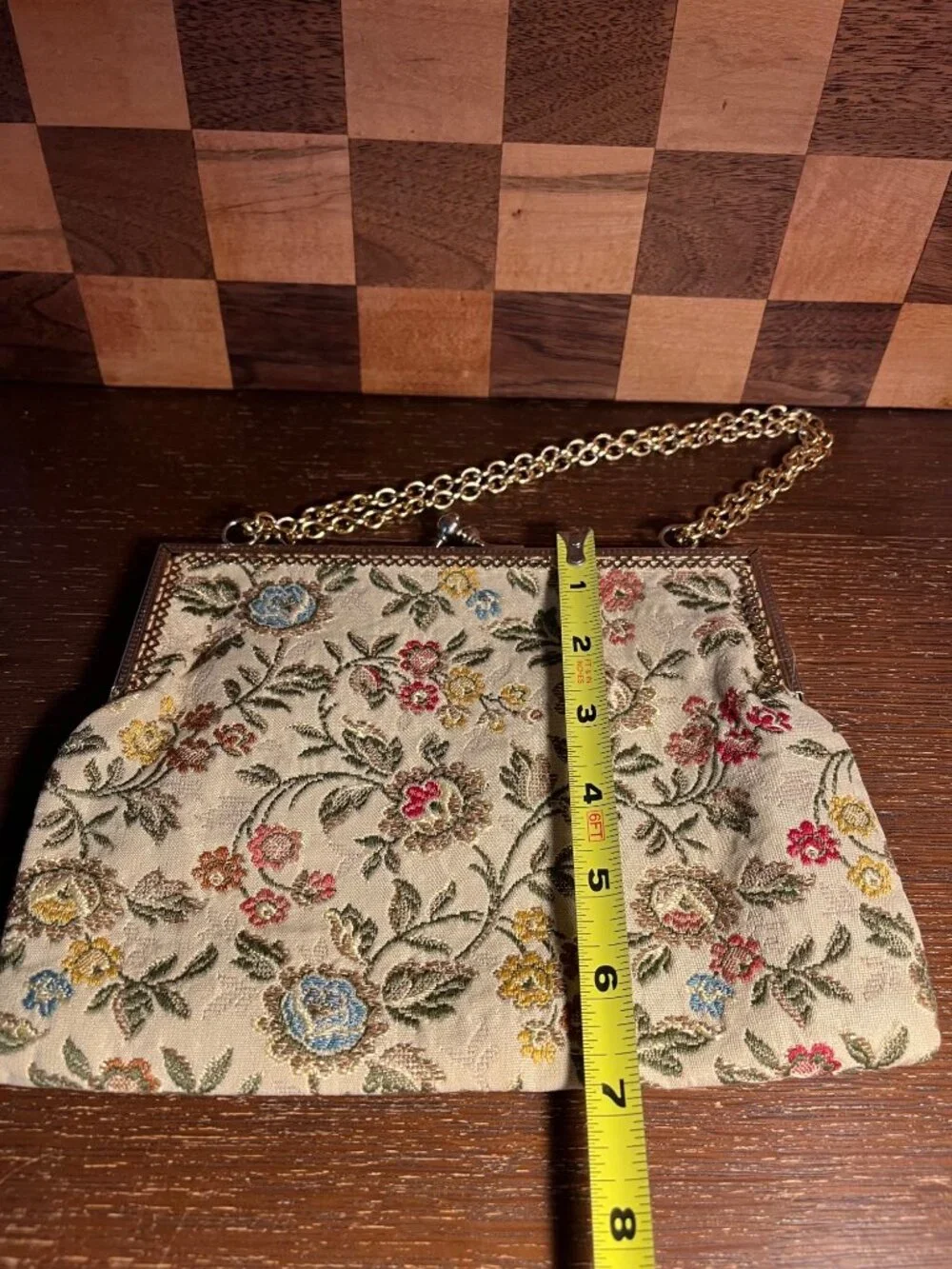 Floral Tapestry Purse Made in Italy A784